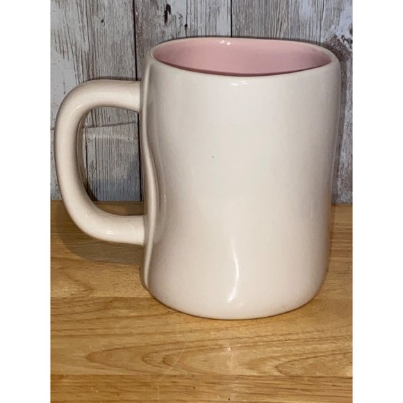 Rae Dunn By Magenta Ceramic HOP TO IT Pink Interior Coffee Tea Mug Cup Easter - Picture 3 of 7